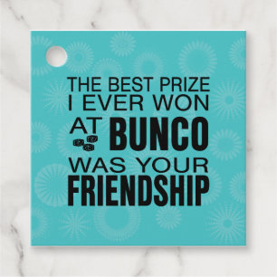 Bunco beste prijs vriendschap dobbelstenen bedankjes labels