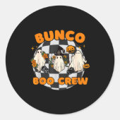 Bunco Boo Crew Bunco Halloween Dice Ronde Sticker (Voorkant)