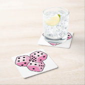 Bunco Breast Cancer Vierkante Kartonnen Onderzetter (Insitu)