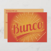Bunco Burst-uitnodiging Uitnodiging Briefkaart (Voorkant / Achterkant)