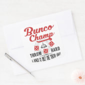 Bunco Champ Vierkante Sticker (Envelop)