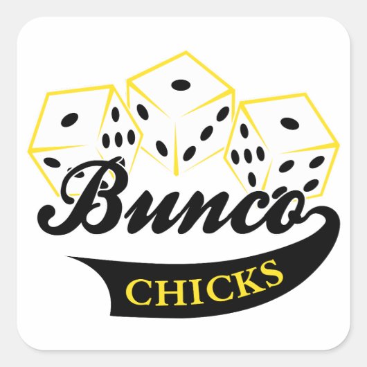 Bunco Chicken Vierkante Sticker (Voorkant)