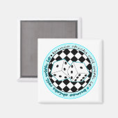 Bunco Chicks Roll with it - Blue Magneet (Voorkant / Achterkant)