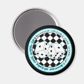 Bunco Chicks Roll with it - Blue Magneet (Voorkant / Achterkant)