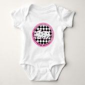 Bunco Chicks Roll with it - roze Romper (Voorkant)