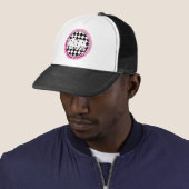 Bunco Chicks Roll with it - roze Trucker Pet (In situ)