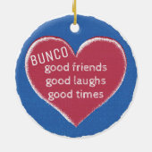 Bunco Christmas Love Keramisch Ornament (Achterkant)