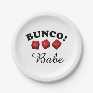 Bunco Dice en Babe Papieren Bordje