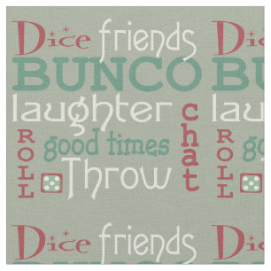 Bunco Dice Friends Red, Green, White Stof