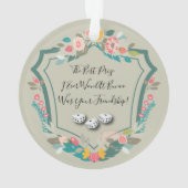 Bunco Dice Friendship Player Floral Ornament (achterkant)