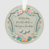 Bunco Dice Friendship Player Floral Ornament (voorkant)