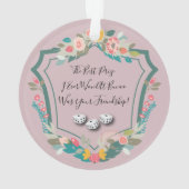 Bunco Dice Friendship Player Floral Ornament (achterkant)