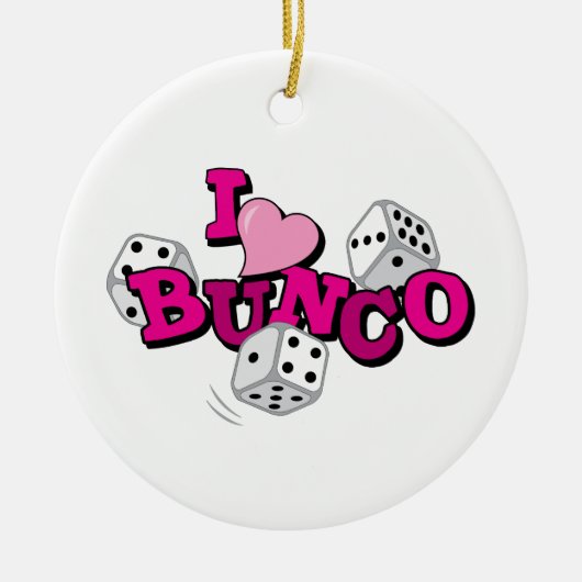 Bunco Dice Game Keramisch Ornament (Voorkant)