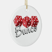 Bunco Dice Game Keramisch Ornament (Rechts)