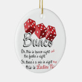 Bunco Dice Game Keramisch Ornament (Rechts)