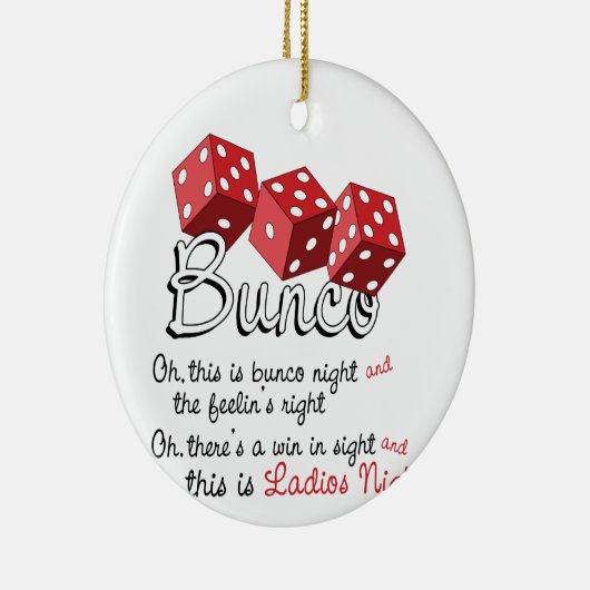 Bunco Dice Game Keramisch Ornament (Rechts)