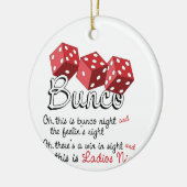 Bunco Dice Game Keramisch Ornament (Links)
