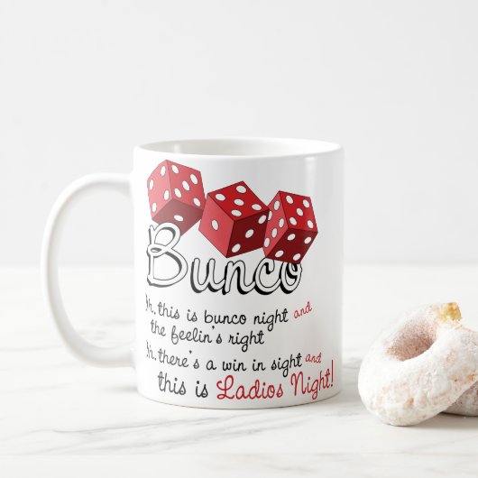 Bunco Dice Game Koffiemok (Met donut)