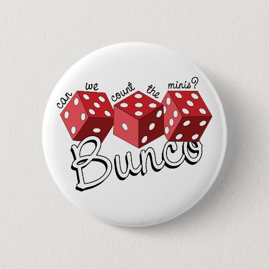 Bunco Dice Game Ronde Button 5,7 Cm (Voorkant)