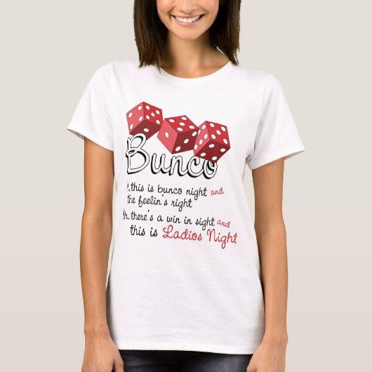 Bunco Dice Game T-shirt (Voorkant)