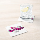 Bunco Dice Game Vierkante Kartonnen Onderzetter (Insitu)