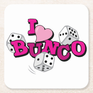 Bunco Dice Game Vierkante Kartonnen Onderzetter