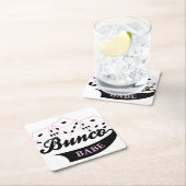 Bunco Dice Game Vierkante Kartonnen Onderzetter (Insitu)