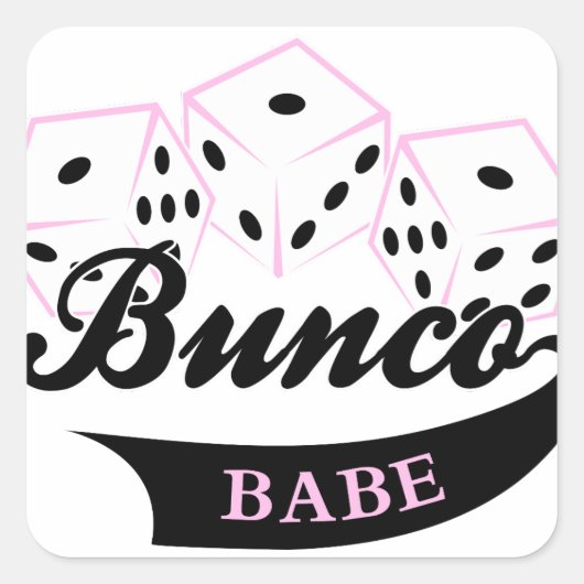 Bunco Dice Game Vierkante Sticker (Voorkant)