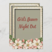 Bunco Dice - Girls Night Out Party Kaart (Voorkant / Achterkant)