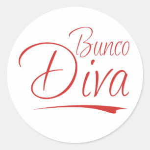 bunco diva ronde sticker