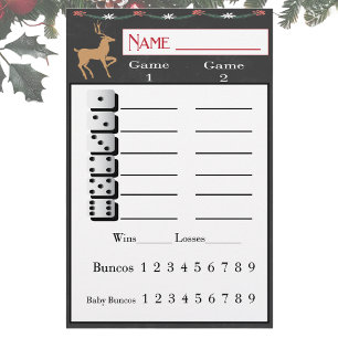 Bunco-feestdag — kerstblad flyer