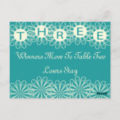 Bunco Flowers Table Card #3 Briefkaart (Achterkant)