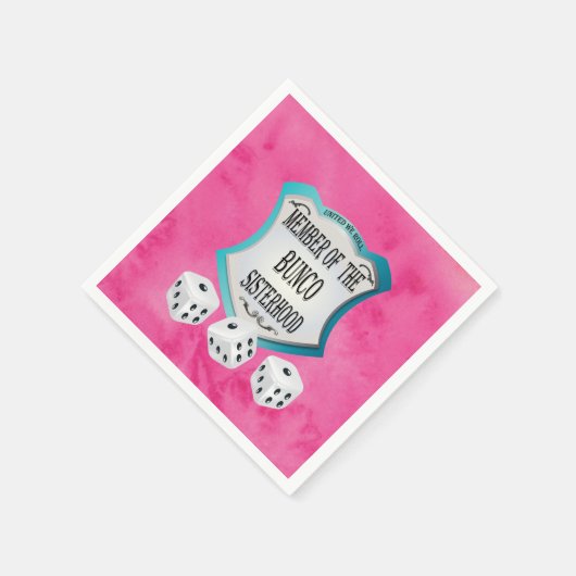 Bunco Fundraiser Pink Dice Party Servetten (Hoek)