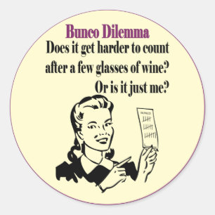 Bunco - Funny Dilema Ronde Sticker