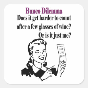 Bunco - Funny Dilema Vierkante Sticker