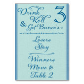 Bunco Funny Drink & Roll Table Kaart #3 van 4 (Achterkant)