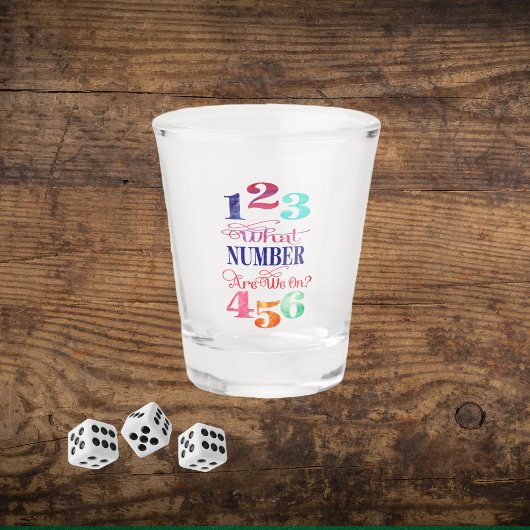 Bunco Funny, wat voor nummer hebben we? Shot Glas