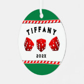 Bunco Game Collectible Metalen Ornament (Voorkant links)