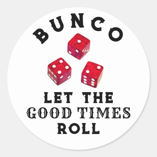 Bunco Game Night Classic Round Sticker (Voorkant)