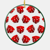 Bunco Game Night Classic Round Sticker Keramisch Ornament (Achterkant)