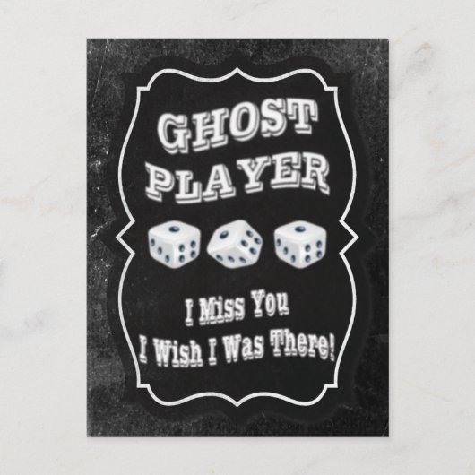 Bunco Ghost Player Briefkaart (Voorkant)