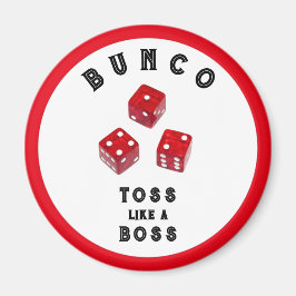 Bunco Gift Prizes Button Magneet