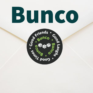 bunco goeie vrienden ronde sticker