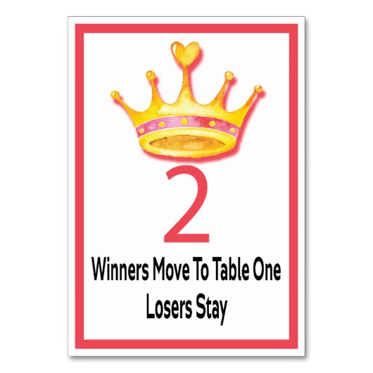 Bunco Gold Crown Table Kaart #2 (Voorkant)