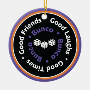 Bunco Good Friends - Paars Keramisch Ornament