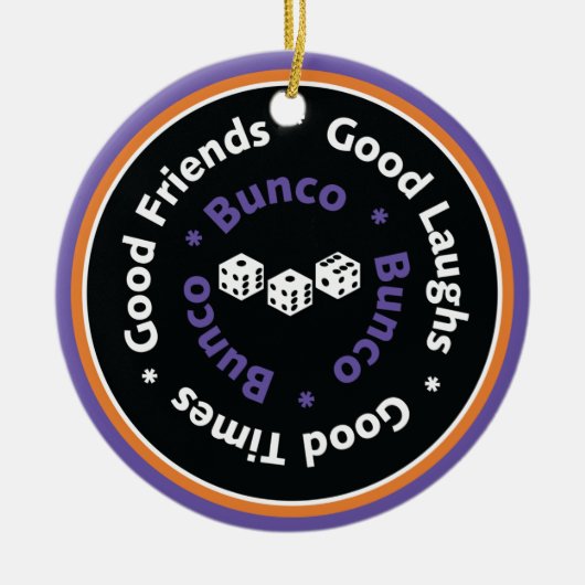 Bunco Good Friends - Paars Keramisch Ornament (Voorkant)