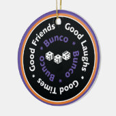Bunco Good Friends - Paars Keramisch Ornament (Links)