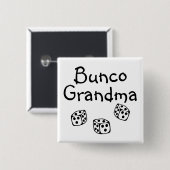 Bunco Grandma Vierkante Button 5,1 Cm (Voorkant /achterkant)