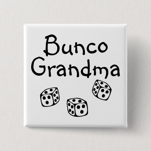 Bunco Grandma Vierkante Button 5,1 Cm (Voorkant)