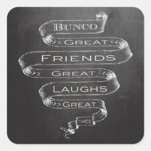 Bunco Grote Vrienden Vierkante Sticker